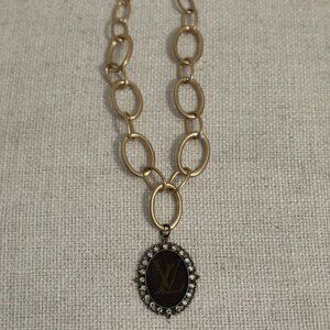 Upcycled LV Necklace